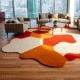 Handcrafted Abstract Color Block Living Room Rug
